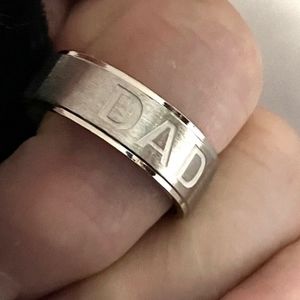 Stainless Steel Dad "Love you Dad" ring sizes 7 Thru 13. SHIPPING AVAILABLE
